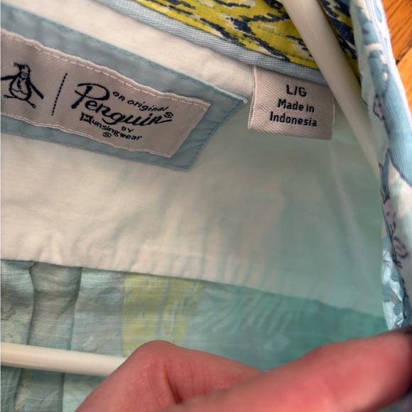 3 Original Penguin Light Gray Button-Up Shirt - Picture 11 of 13